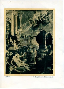 Hl. Franz Xaver in Indien -- Rubens -- Nach einem  Aquarell -- Coloriert-- 1927 - Picture 1 of 1