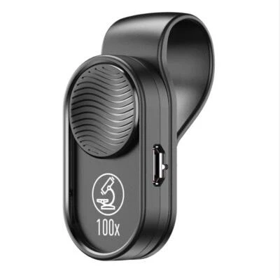 Mini kit de lentes de telefone portátil APEXEL 100X lente de microscópio com luz LED - Imagem 1 de 4