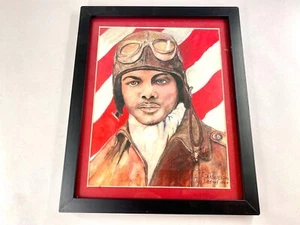 E La Rue - My Tuskegee Airman - Stampa ritratto firmata 8x10 35 di 1000 Fort Worth - Foto 1 di 3