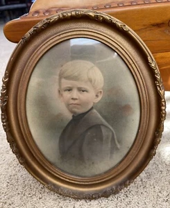 Antique Framed Art - Young Boy or Child Portrait - Picture 1 of 12