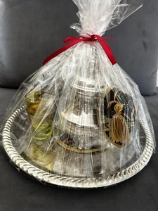Moroccan 35cm Tray Tea Pot Set Silver Crafted Colour Glasses & Hand Cover & Mat - Picture 1 of 8