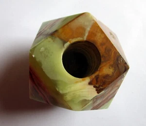 Tetradecaedro Cristal Ónix Verde, 14 Caras, Candelabro Multicolor - Imagen 1 de 6