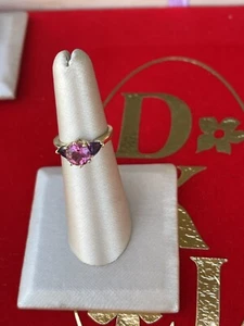 14k PINK Tourmaline & AMETHYST Ring - Picture 1 of 4