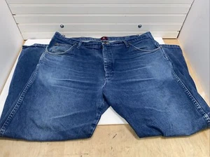 Herren Wrangler Relaxed Fit Dark Faded Wash Blau Jeans Größe 42 x 30 - Bild 1 von 6
