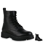 Damen Worker Boots Stiefeletten Blockabsatz Prints Schuhe 901396 New Look