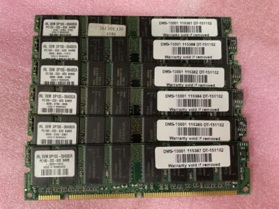 DP100-064082A Dane-Elec 64MB PPC100 100 MHz sin ECC sin búfer CL2 lote de 6 Foto 1 de 4