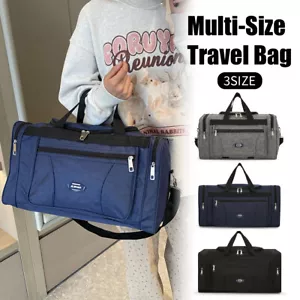 Large Travel Storage Luggage Gym Weekender Carry On Shoulder Duffle Bag Sports - Picture 1 of 32