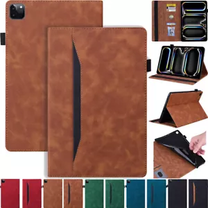 PU Leather Case Stand Cover For iPad Air Pro 11/13 (2024) 10th 10.9 9/8/7th 10.2 - Picture 1 of 18