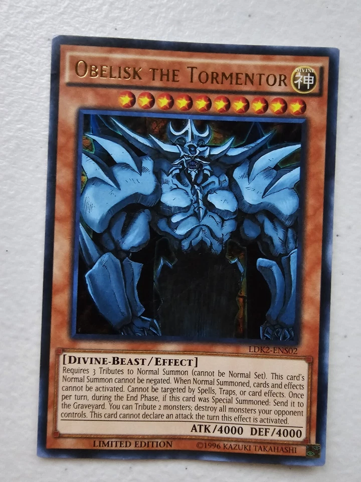 Yugioh Obelisk the Tormentor LDK2-ENS02 Ultra Rare Limited Edition NM - Image 1 of 1