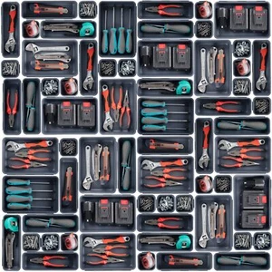 45 Pack Tool Box Organizer Trays for Hammer Wrench Screws Small Parts Tool Chest - Picture 1 of 7
