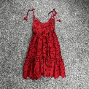 Antica Sartoria Damen gehäkelt Sonnenkleid Einheitsgröße rot Abdeckung Strand Urlaub - Bild 1 von 11