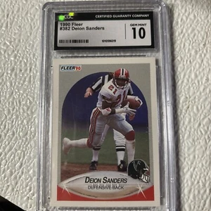 1990 Fleer - #382 Deion Sanders CGC GEM MINT 10 - Picture 1 of 2