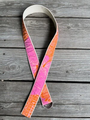 Cinturón LILLY PULITZER Damas Estilo Anillo D Rosa y Naranja Estampado Batik Talla M Foto 1 de 4