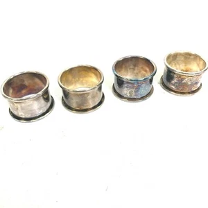 INTERNATIONAL SILVER COMPANY Set di 4 fasce tovaglioli placcate argento vintage - Foto 1 di 4