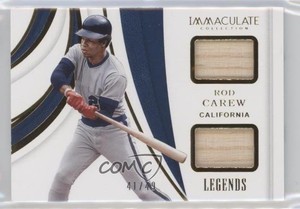 2019 Panini Immaculate Legends Dual Materials /49 Rod Carew #LDM-RC HOF