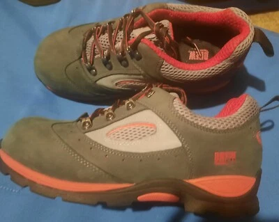DREW MADISON GREY LEATHER HIKING  SNOW WATERPROOF TRAIL SHOE 8 W FOR PET RESCUE - Image 1 of 4