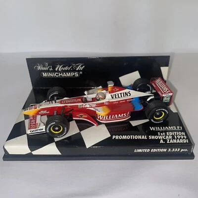 MINICHAMPS A.ZANARDI  WILLIAMS 1st EDITION PROMOTIONAL SHOWCAR 1999 L. E.3.333 - Immagine 1 di 3
