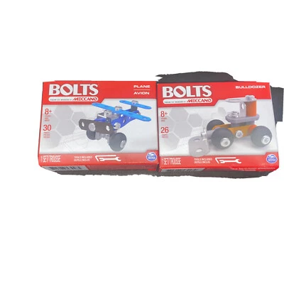 Bolts Plane & Bulldozer Models By Meccano/Spin Master Lot of 2 - Image 1 of 4