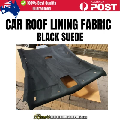 BLACK SUEDE Headliner Replacement Fabric (Car Roof Lining / Headlining Material) - image 1 of 4