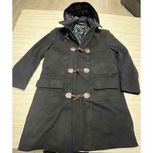 Ralph Lauren S Wool Duffle Coat Hooded Toggle Closure Warm Winter Overcoat Men - Picture 1 of 9