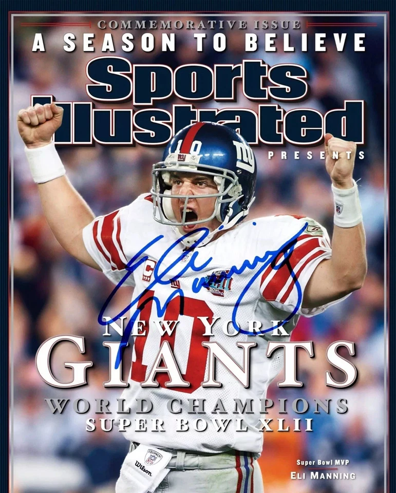 Eli Manning SB MVP Sports Illustrated Giants Auto 8x10 NFL Foto REIMPRESIÓN Foto 1 de 1