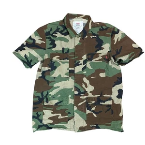 Supreme Woodland Camo Utility BDU Shirt Short Sleeve XL - Green Brown - Picture 1 of 7