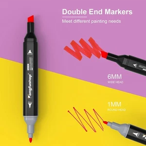80 Farben Marker Stifte Grafitti Farbige Twin Tip Textmarker Studenten Manga DE - Bild 1 von 23