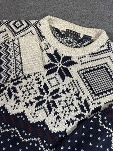 Vintage Trader Bay Sweater Mens XL Knit Grandpa Cotton 90s Y2K - Picture 1 of 6