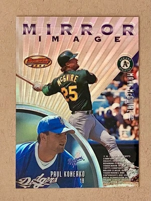 1997 BOWMAN'S BEST Refractor MIRROR IMAGE McGWIRE, KOHERKO-PALMEIRO,HELTON,  MI7 - Image 1 of 2