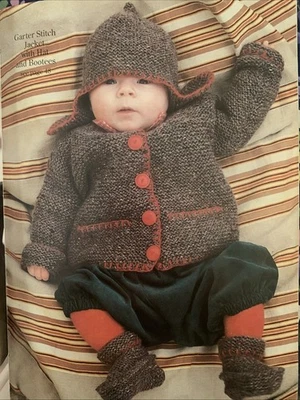 Knitting Pattern 1511 Debbie bliss Baby Jacket Hat Bootees DK - Image 1 of 2