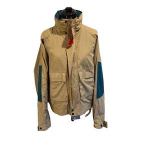 John Weitz VTG Tan Blue Jacket Windbreaker Bomber  Size Large - Picture 1 of 9