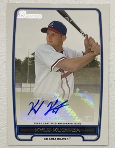 2012 BOWMAN KYLE KUBITZA RC AUTOGRAPH ATLANTA BRAVES ROOKIE AUTO - Picture 1 of 2