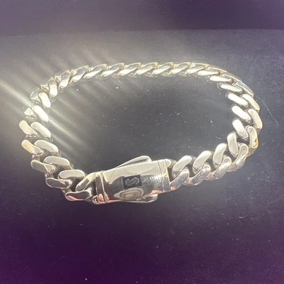 Pulseira corrente ouro amarelo 10K Miami Cuban Royal Monaco 9 mm 8" 11 gramas - Imagem 1 de 4