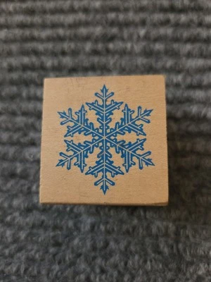 Allnight Media Snowflake 665d Vintage Wooden Stamp - Image 1 of 4