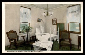 Postcard Bedroom in St. Mary's Hospital, Rochester, Minnesota - Picture 1 of 2