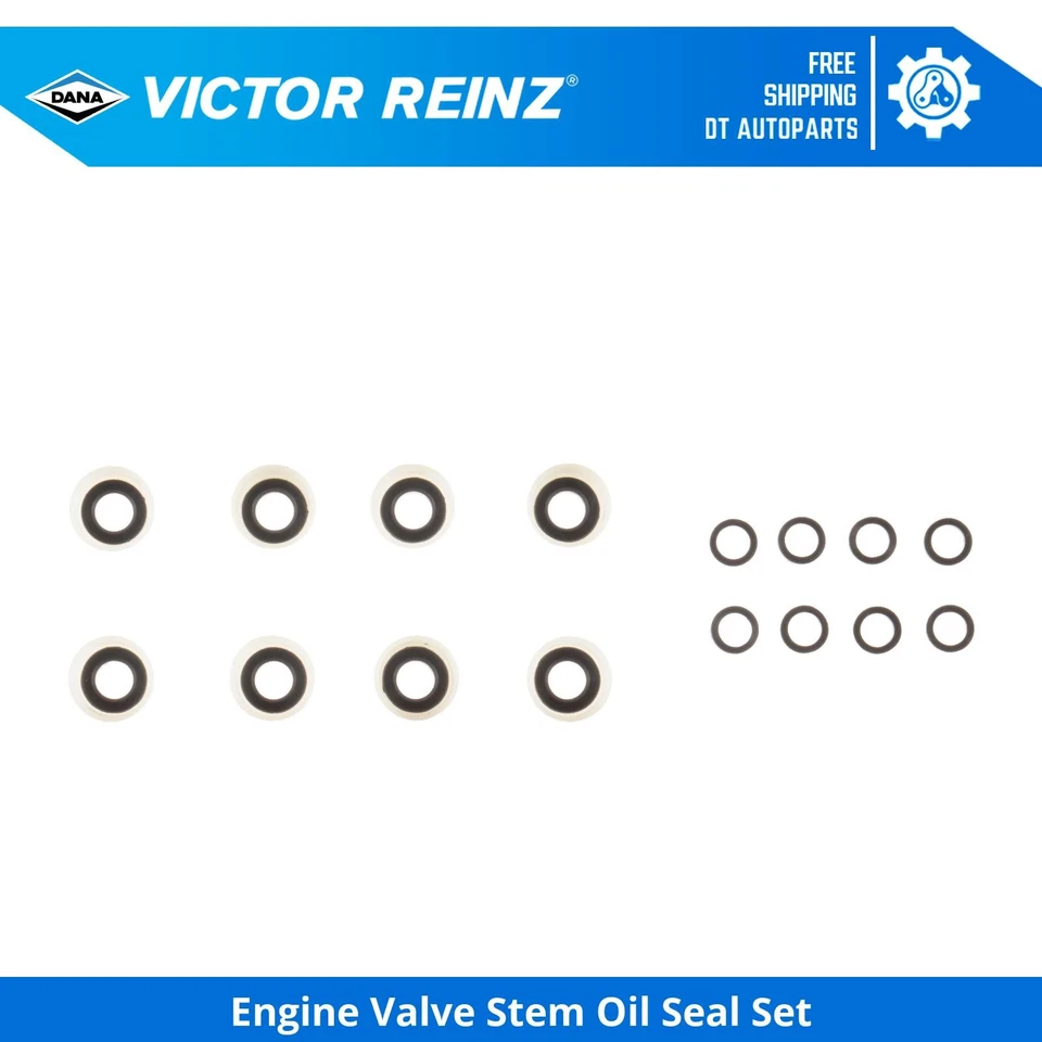 Juego de sellos de aceite de vástago de válvula de 5,7 L Exh Victor Reinz 89-91 Chevrolet R2500 Suburban Foto 1 de 1
