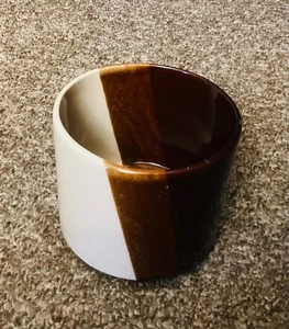 Vtg -McCoy Art Pottery-USA-Brown & White-Kitchen Utensil Crock - Picture 1 of 5