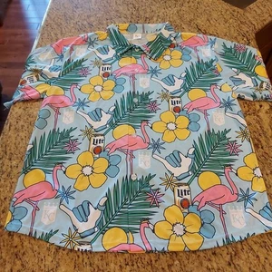 Camisa Hawaiana Kansas City KC Royals Cerveza/Flamenco Talla XL Manga Corta Botón  - Imagen 1 de 14