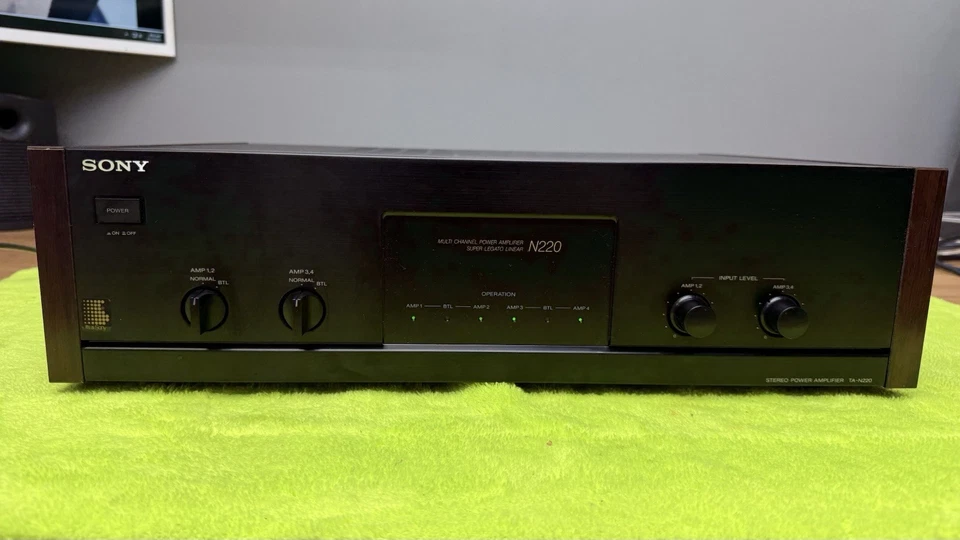 Sony TA-N220 Stereo Power Amplifier Japan Wood Sides Clean Serviced Sounds Great - Image 1 of 4