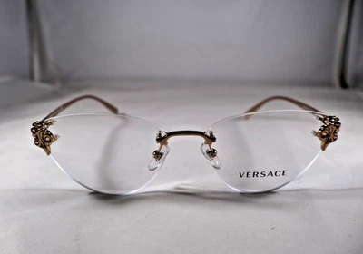 Nuevas monturas de gafas Versace solo para mujer oro rosa MOD.1254B-1429 54*15 140 Foto 1 de 4