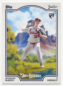 2025 Topps x Bob Ross: Joy of Baseball MICHAEL McGREEVY Rookie RC #80 Cardinals - Picture 1 of 1