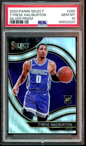 2020 Select Courtside Silver #289 Tyrese Haliburton ROOKIE RC PSA 10 GEM MINT - Picture 1 of 2