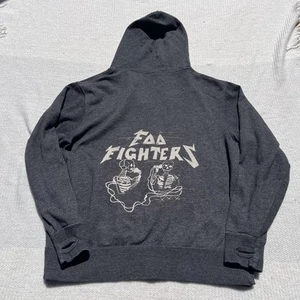 Foo Fighters 2018 Wrigley Field Full Zip Gray Hoodie Hooded Sweatshirt Size M - Picture 1 of 6