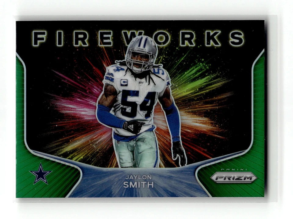 Jaylon Smith 2020 Panini Prizm #25 Dallas Cowboys Fireworks Prizms Green - Image 1 of 1