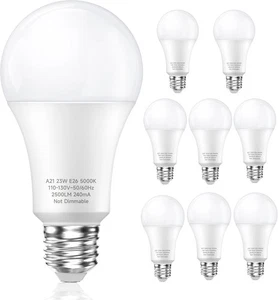 A21 LED Light Bulbs, 150 Watt Equivalent LED Bulbs, Daylight White 5000K, 2500 - Picture 1 of 5