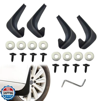 Guardabarros de coche 4 piezas, guardabarros, guardabarros, protector contra salpicaduras, lateral delantero y trasero Foto 1 de 4