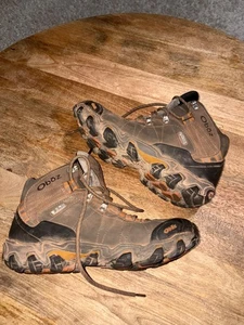 Oboz Boots Bridger Mens 9 Wide Mid B-Dry Waterproof Hiking Brown Leather Lace Up - Picture 1 of 9