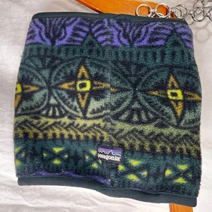 Vintage 1997 Patagonia Fleece Balaclava Neck Gaiter Aztec Geometric Childs Large - Picture 1 of 16