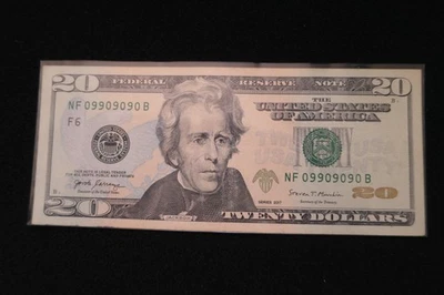 2017 Series $20 Dollar Binary Note 09909090 - Image 1 of 4
