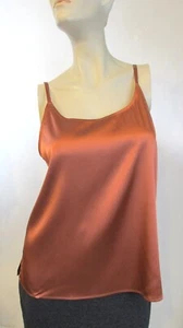 Eileen Fisher Sandstone Charmeuse Cami Top Size S Stretch Silk NWT - Picture 1 of 7